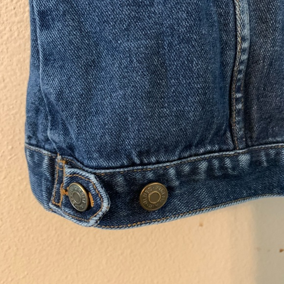 Women’s XS cut off denim vest vintage with pockets - Picture 7 of 9